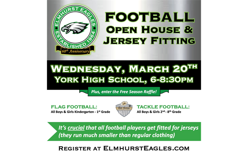 Registration Open House & Football Jersey Fitting 